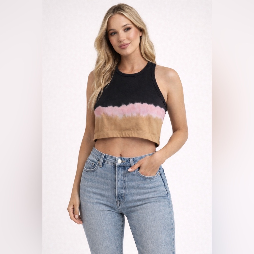 Electric & Rose Tye Dye Cropped‎ Bra Top